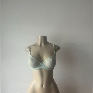 New Pastel Green Sheer Non-Wire Bra
